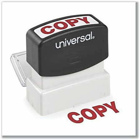 Universal Pre-inked Stamp - Message Stamp - COPY - 1.69" Impression Width - Red - Rectangle - 1 Each