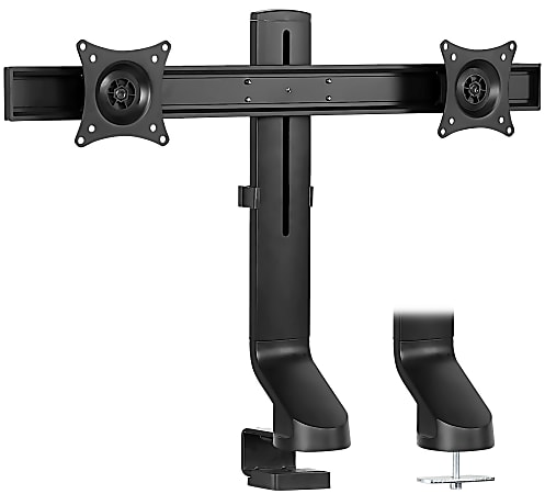 Mount-It! Dual Monitor Mount For Standing Desks, Black, MI-3752