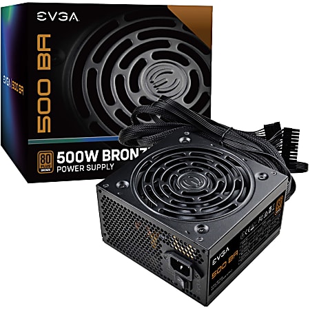 EVGA 500 BA Power Supply - Internal - 120 V AC, 230 V AC Input - 3.3 V DC @ 20 A, 5 V DC @ 20 A, 12 V DC @ 41.6 A, 12 V DC @ 300 mA, 5 V DC @ 3 A Output - 500 W - 1 +12V Rails - 1 Fan(s) - ATI CrossFire Supported - NVIDIA SLI Supported - 85% Efficiency