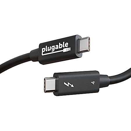 Plugable Thunderbolt 4 Cable [Thunderbolt Certified] - 1M/3.3ft, 100W Charging, Single 8K or Dual 4K Displays, 40Gbps Data Transfer, Driverless