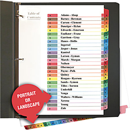 Universal Products Index Divider - 31 Printed Tab(s) - Digit - 1-31 - 8.5" Dividerx 11" Divider - Letter - 24814