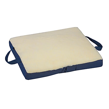 DMI® Reversible Foam Comfort Seat Cushion, With Fleece Cover, 2"H x 18"W x 16"D, Cream