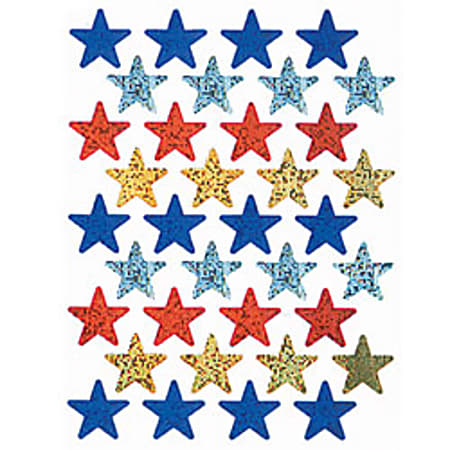 Eureka Sparkle Stickers, Stars, Pack Of 72