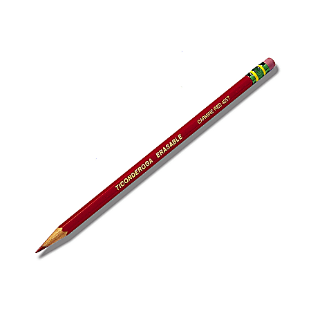 Ticonderoga&reg; Erasable Checking Pencils, 2.6 mm, Red, Pack Of 4 Pencils