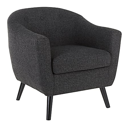 LumiSource Rockwell Accent Chair Black Office Depot
