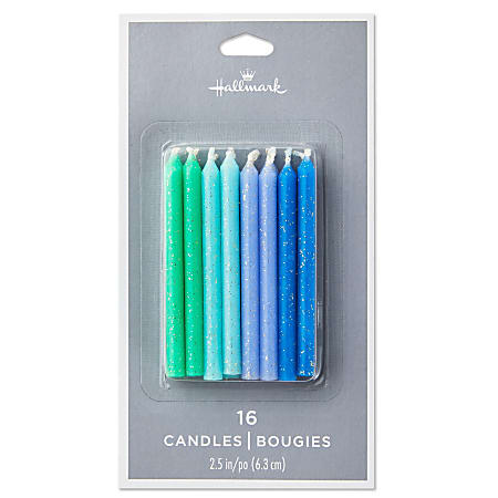 Hallmark Blue and Green Glitter Birthday Candles Pack