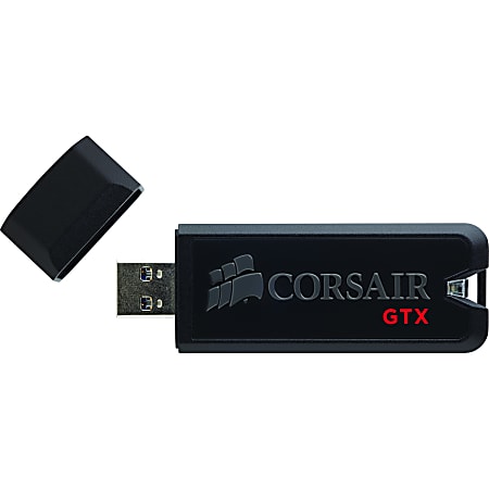 Corsair Flash Voyager GTX USB 3.0 128GB Flash Drive - 128 GB - USB 3.0 - 450 MB/s Read Speed - 350 MB/s Write Speed - Black - 5 Year Warranty