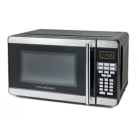 Nostalgia Electrics HomeCraft 0.7 Cu Ft Microwave, Stainless Steel