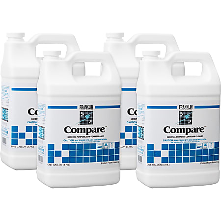 Franklin Chemical General Purpose Low Foam Cleaner - Liquid - 128 fl oz (4 quart) - Fresh Herbal Scent - 4 / Carton - White