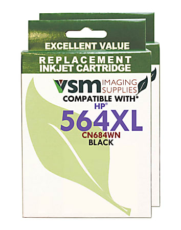 VSM Imaging Supplies VSMCN684WN-2PACK (HP 564XL / CN684WN) Remanufactured High-Yield Black Ink Cartridges, Pack Of 2
