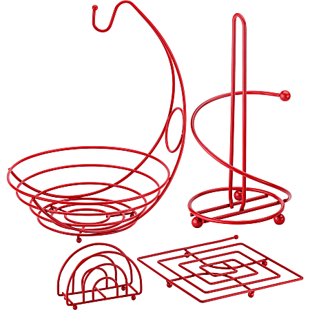 Ragalta 4-Piece Useful Kitchen Set, Red