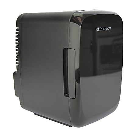 Emerson® 6-Can 4.2 Qt Portable Mini Fridge Cooler, Black