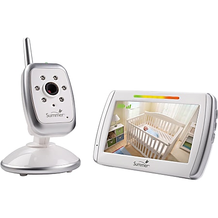 Summer Infant Wide View Video Baby Monitor - Adjustable Swivel Camera - Automatic Night Vision - Table Top Or Wall Mount