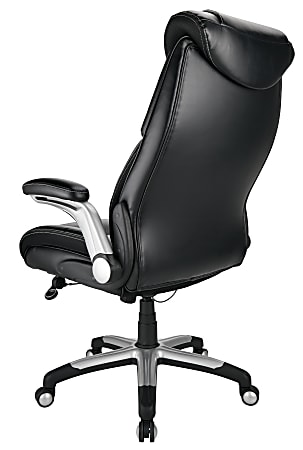 Realspace Hurston Bonded Leather High Back Executive Chair Black