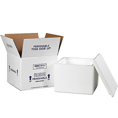 Partners Brand Insulated Shipping Kit 7 H x 9 12 W x 9 12 D White 