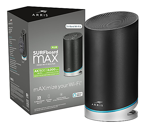ARRIS SURFboard mAX Plus W30 Wireless AX Tri Band Router 1001197 - Office  Depot