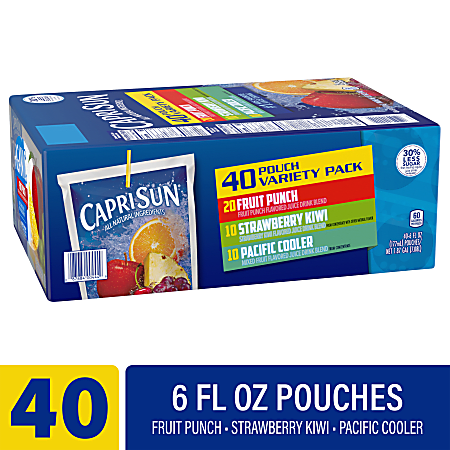 Capri Sun Variety Pack 6 Oz Pack Of 40 Pouches - Office Depot
