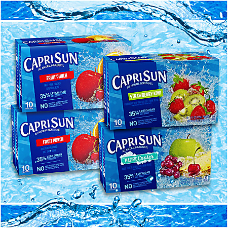 Capri Sun Coolers Variety Pack Ready-to-Drink Juice (40 Pouches, 4 Boxes of  10)