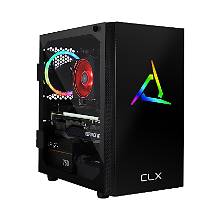 CLX SET TGMSETRTM0B06BM Gaming Desktop PC, AMD Ryzen 5, 32GB Memory, 3TB Hard Drive/480GB Solid State Drive, Windows® 10 Home