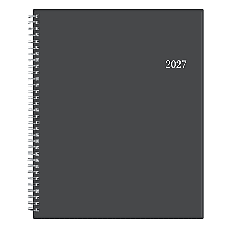 2027 Blue Sky Passages/Charcoal Metallic Weekly/Monthly Planning Calendar, 8.5x11, , Safety Wirebound Safety, 100009
