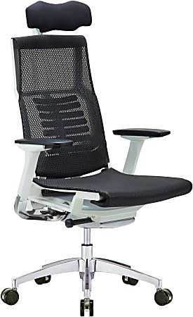 Raynor® Powerfit Ergonomic Mesh High-Back Executive Office Chair, Black/White