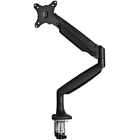 StarTech.com Desk Mount Monitor Arm - Full Motion Articulating - Monitors 12" to 34" Adjustable VESA Single Monitor Arm - Desk & Grommet Clamp -Black (ARMPIVOTHDB)