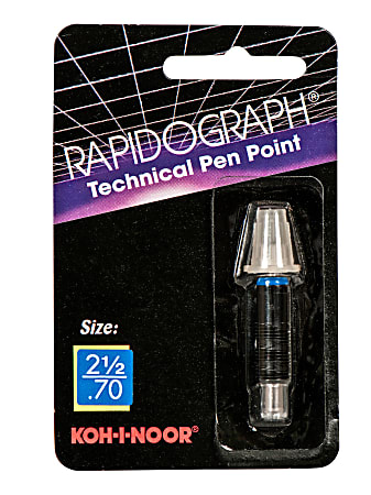 Koh-I-Noor Rapidograph No. 72D Replacement Point, 2.5, 0.7 mm