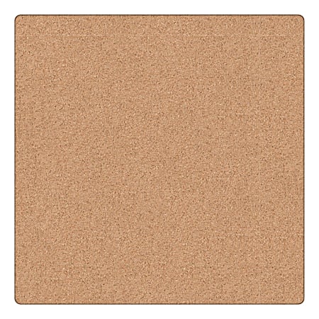 U Brands Cork Canvas Bulletin Board, 14" X 14", Frameless (463U00-04)