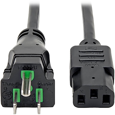 Tripp Lite Hospital Medical Power Cord 10A 18AWG 5-15P IEC-320-C13 15' 15ft, P006015HG10