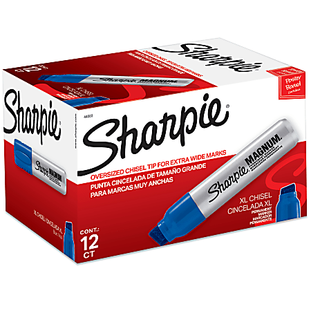 Sharpie® Magnum® Permanent Marker, Chisel Tip, Blue Ink