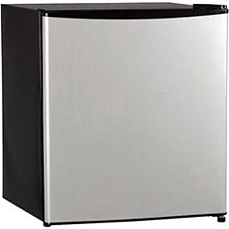 Midea WHS65LSS1 Refrigerator - 1.60 ft³ - Manual Defrost - Reversible - 120 V AC - 75 W - Stainless Steel