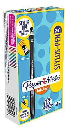 Paper Mate® InkJoy™ 2-in-1 Stylus Pen, Black Barrel,