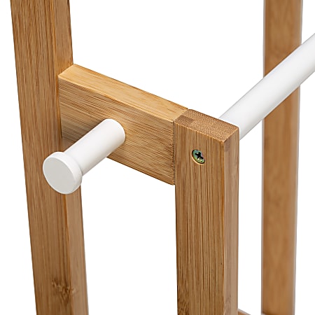 Honey Can Do 3 Tier Towel Rack 13 516 H 13 1316 W x 17 34 D Natural ODP Business Solutions