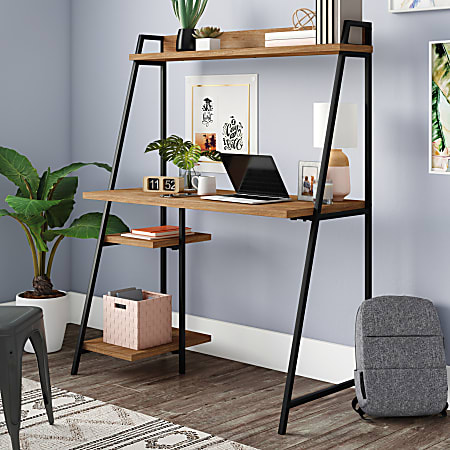Sauder North Avenue 44 W Computer Desk With Hutch Sindoori Mango