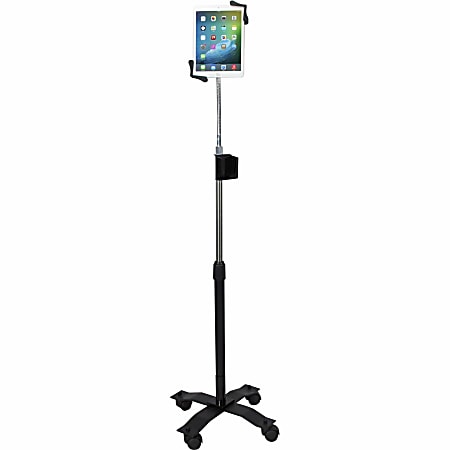 CTA Digital Compact Gooseneck Floor Stand For 7"-13" Tablets, Floor Stand Black, Silver - PAD-CGS