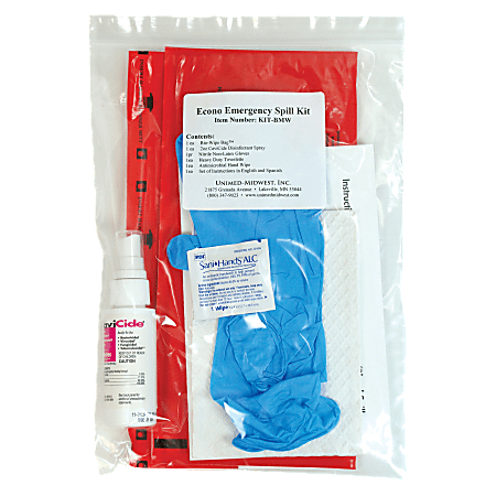 Unimed Econo Emergency Spill Kit - 1 Each Unimed Econo Emergency Spill Kit - 1 Each