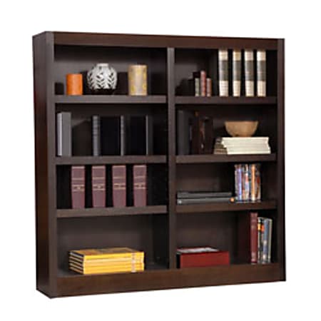 Concepts In Wood Double-Wide Bookcase, 8 Shelves, Espresso