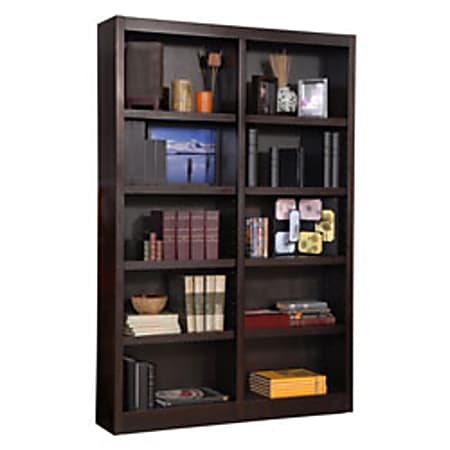 Concepts In Wood Double-Wide Bookcase, 10 Shelves, Espresso