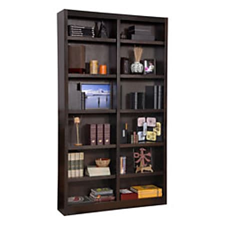 Concepts In Wood Double-Wide Bookcase, 12 Shelves, Espresso