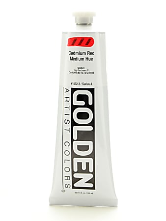 Golden Heavy Body Acrylic Paint, 5 Oz, Cadmium Red Medium Hue