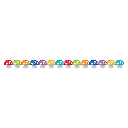 Creative Teaching Press Toadstools Border - (Border) Shape - Toadstools - 2" Width x 420" Length - Multicolor - 1 Each