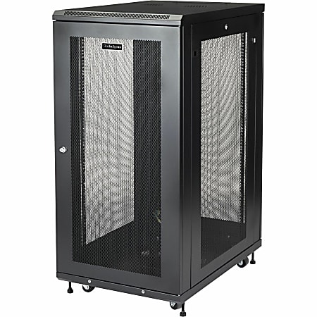 StarTech.com Server Rack Cabinet - 24U - 31in Deep Enclosure - Network Cabinet - Rack Enclosure Server Cabinet - Data Cabinet -  - RK2433BKM