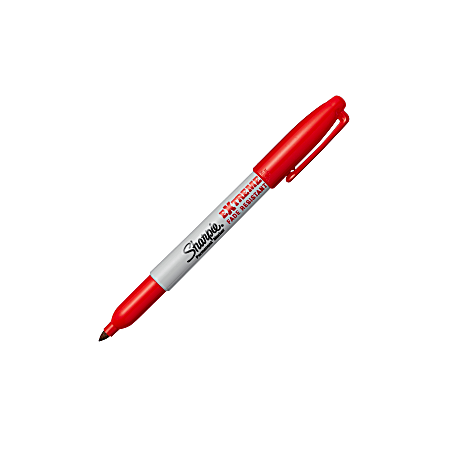 Sharpie Extreme Permanent Markers Fine Point Red Pack Of 12 - Office Depot