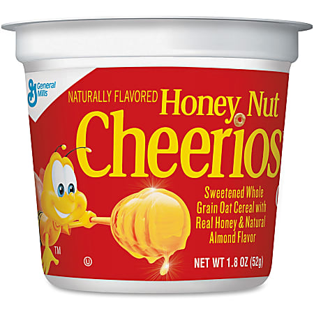 Honey Nut Cheerios Cereal In A Cup 1.83 Oz Pack Of 6 - Office Depot
