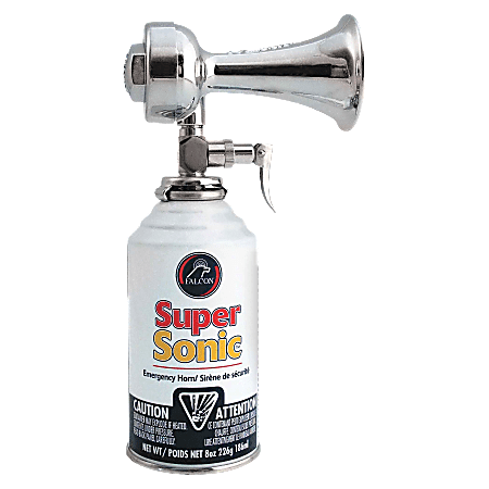 Falcon® Super Sonic Lightweight Metal Safety Horn, 8 Oz.