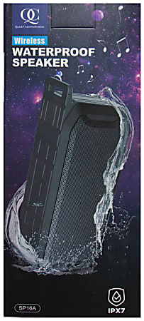 Quick Communication Corp.  Waterproof 178514 Wireless Speaker, Black