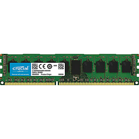 Micron 8GB (1 x 8 GB) DDR3 SDRAM Memory Module - For Server - 8 GB (1 x 8 GB) - DDR3-1866/PC3-14900 DDR3 SDRAM - CL13 - 1.50 V - ECC - Unbuffered - 240-pin - DIMM