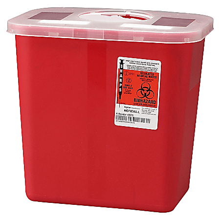 Unimed Sharps Container With Rotor Lid 2 Gallon - Office Depot