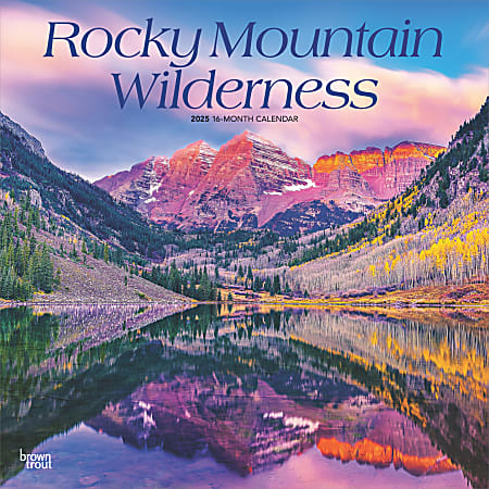 2025 BrownTrout Rocky Mountain Wilderness Monthly Square Wall Calendar, 12" x 12", America Regional, Jan to Dec 2025, 9781975475628