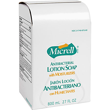 Micrell Antibacterial Lotion Soap Dispenser, Unscented, 27.05 Oz, Carton Of 12 Refills